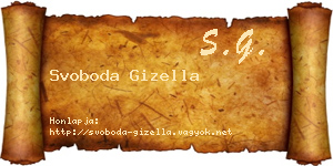 Svoboda Gizella névjegykártya